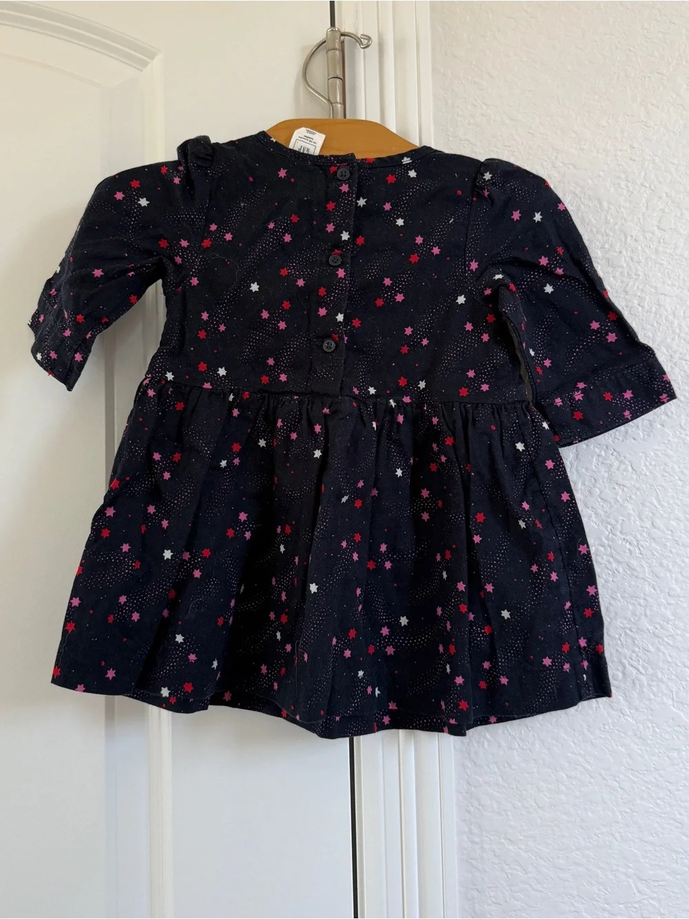 GAP Navy Dress with Stars Print 12-18 months 100% Cotton